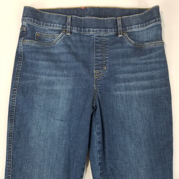 Spanx Shape Jeans Size XL Petite 20327Q Everywhere Flare Raw Hem Midnight Shade - Picture 4 of 10